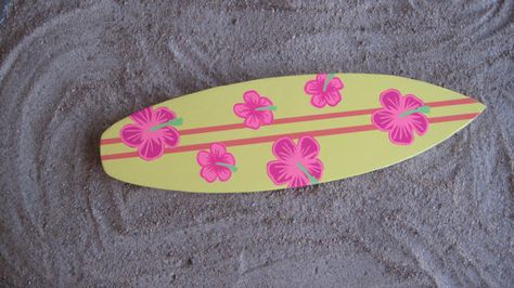 Surfboard Wall Decor with Hand-painted by TheBeachCollection Wuhu Island, Hut Painting, Surfboard Wall Decor, Tropical 2000s, Wii Sports Resort, H2o Just Add Water, Surfboard Wall, Tiki Hut, Surfboard Design