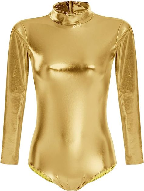 Long Sleeve Leotard, Dance Wear Ballet, Mock Neck Bodysuit, Leotards Ballet, Bodysuit Top, Gymnastics Leotards, Casual Party, Dance Wear, Leotards