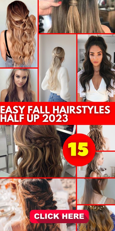 Fall 2023 is the perfect time to experiment with half-up hairstyles, and Pinterest is the ultimate destination for inspiration. Explore a variety of cute and trendy half-down styles that are quick and easy to recreate. From simple twists to elegant and fancy updos, Pinterest offers step-by-step tutorials that cater to every hair type and length. Whether you have medium, long, straight, or curly hair, find the perfect half-up hairstyle to elevate your look this season How To Do Hair Half Up Half Down, Easy Family Picture Hairstyles, 2023 Half Up Half Down, East Half Up Half Down Hairstyles Straight Hair, Long Hair Styles For Family Photos, Trendy Hairstyles Half Up Half Down, Simple Bride Hair Half Up, Diy Half Up Half Down Hairstyles Easy, Hair For A Gala