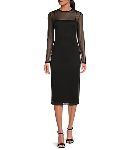 Gianni Bini | Dillard's Black Mesh Dress, Contemporary Dresses, Long Sleeve Dresses, Women Long Sleeve Dress, Mesh Long Sleeve, Sleeve Dresses, Gianni Bini, Sleeves (women), Dillard's