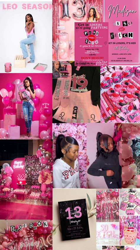 Birthday Theme Ideas For Teenage Girl, Teenage Dream Birthday Party Theme, Mean Girls Sleepover Slumber Party Ideas, Mean Girls 13th Birthday Party, Mean Girl Party Theme, Dti Theme Mean Girl, Mean Girls Bday Party, Mean Girls Party Theme Ideas, Mean Girls Sweet 16