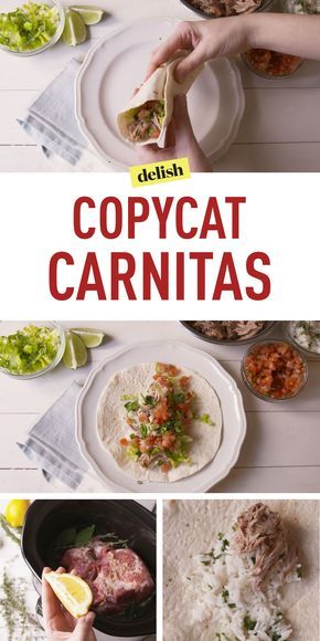 Copycat Chipotle Carnitas Tastes Even Better Than the Real ThingDelish Chipotle Carnitas Recipe, Chipotle Carnitas, Safe Meals, Paleo Mexican, Chipotle Copycat Recipes, Chipotle Copycat, Copycat Food, Chipotle Recipes, Copycat Chipotle