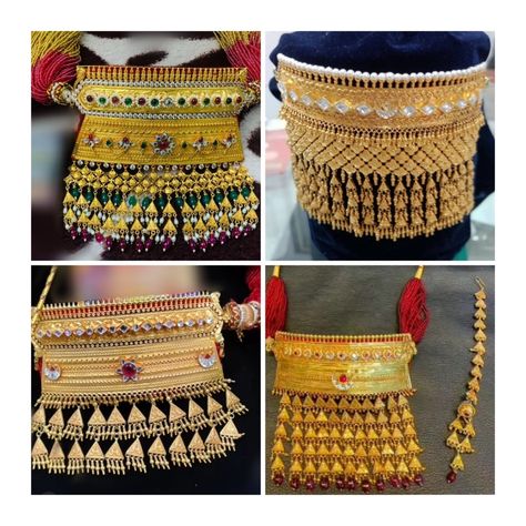 Aad Designs Rajputi, Rajputi Aad Design Gold, Rajput Jewellery, Jaipur Jewelry, Rajasthani Dress, Rajputi Jewellery, Pure Gold Jewellery, Gold Necklace Indian, Gold Jewellry