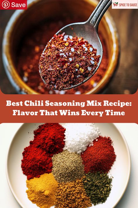 Elevate your meals with the ultimate Chili Seasoning Recipe for One Pot! This Homemade Chili Seasoning Easy recipe is perfect for whipping up a flavorful dish that will warm your heart and spice up your gatherings. Save this pin for later so you can impress your friends and family with your delicious Spicy Chili Seasoning Mix Recipe!

#ChiliVibes #SpiceItUp #ChiliLovers #HomemadeGoodness #FlavorExplosion #CozyChiliNights #YummySeasoning #ChiliMagic #ComfortFoodGoals #RecipeInspo Chili Spice Recipe, Chili Spice Mix Recipe, Best Chili Seasoning, Bean Seasoning Recipe, Homemade Chilli Recipe, Chili Seasoning Mix Recipe, Chili Spice Mix, Homemade Chili Seasoning Mix, Seasoning Mix Recipes