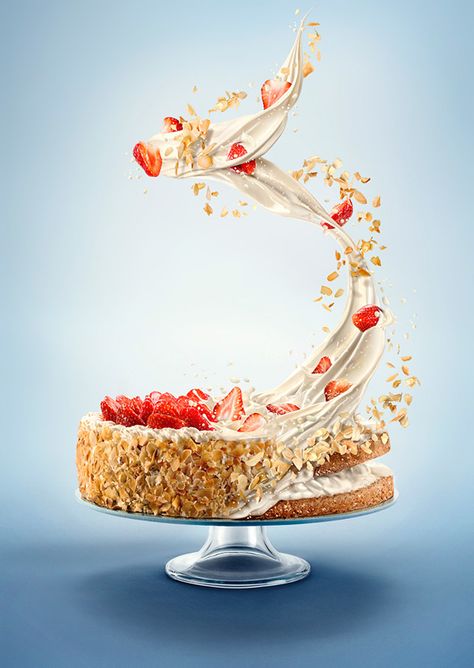 Maxima cake by Gintarė Vadeikytė, via Behance Creative Food Advertising, What Is Fashion Designing, Cake Logo Design, Book And Magazine Design, 광고 디자인, Food Gallery, Publicidad Creativa, Food Advertising, Food Poster Design