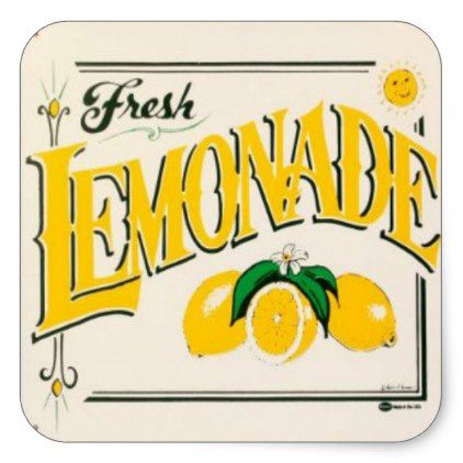 Vintage lemonade sticker - vintage gifts retro ideas cyo Lemonade Sign, Lemonade Pitcher, Foto Transfer, Fresh Lemonade, Lemon Decor, Lemonade Recipes, Lemonade Stand, Pink Lemonade, Vintage Metal Signs