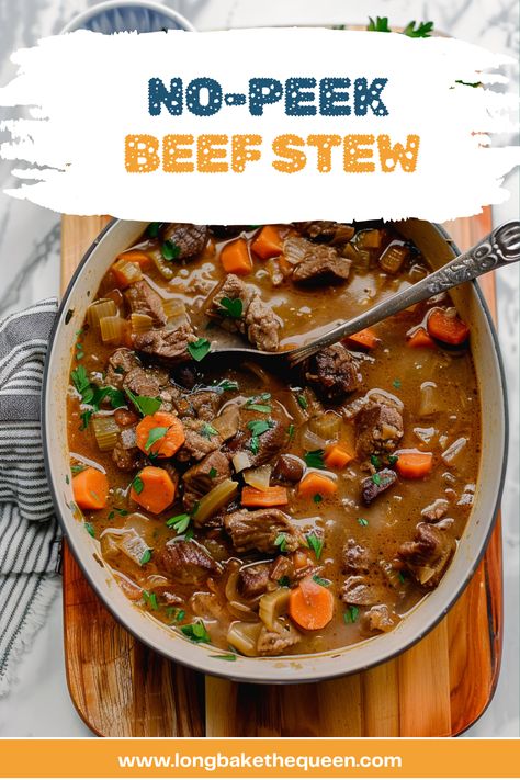 No Peek Beef, Beef With Potatoes, No Peek, Potatoes Carrots, Slow Cooked Beef, Beef Stew Meat, Beef Stew Recipe, Healthy Lunch Recipes, Cooking Inspiration