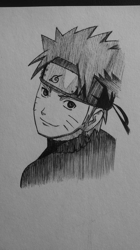 Anime Pen Sketch, Drawing Ballpen, Ballpen Art, Ballpen Drawing, Naruto Fanart, Fanart Drawing, Naruto Sketch, Small Pen, Pen Sketch