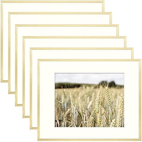 Gallery Wall Frame Set, Gold Photo Frames, Gold Frame Wall, Perfect Gallery Wall, Metal Photo Frames, Display Pictures, Metal Picture Frames, Wall Photo, Gold Frames