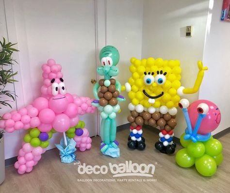 Spongebob Balloon, Spongebob Squarepants Party, Spongebob Birthday Party Decorations, Zoo Birthday Party, Spongebob Cake, Spongebob Birthday Party, The Spongebob, Spongebob Party, Peppa Pig Birthday Party