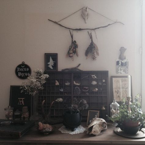 Dark Academia Room Decor Diy, Curiosities Decor, Hearth Witch, Witchy Room, Witch Room, Witchy Aesthetic, Fur Decor, Goth Home, Goth Decor