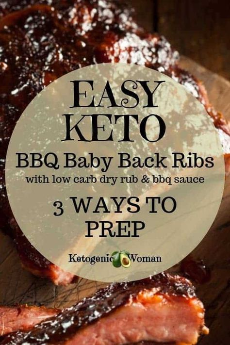 Juicy tender and tasty low carb baby back ribs recipe with a sugar free dry rub. Prep at home in either a crock pot or pressure cooker for fall off the bone goodness! Baby Back Ribs Recipe, Back Ribs Recipe, Low Carb Bbq Sauce, Slow Cooker Bbq Ribs, Bbq Baby Back Ribs, Crockpot Ribs, Boneless Ribs, Slow Cooker Ribs, Protein Food