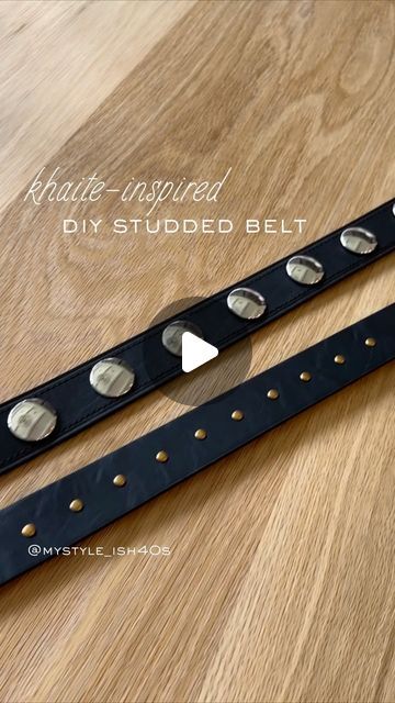 Liz - My Style(ish) 40s on Instagram: "Have you been swooning over the @khaite_ny studded Benny belt?  I keep seeing it everywhere, but it isn’t within my budget - what’s a girl to do when that happens?  Make her own version, of course! 💅🏼

This project was SO EASY - it took about 20 minutes per belt once I had all the supplies assembled.  The toughest part was actually finding the oversized silver studs that I used - I have them linked on ShopMy (along with all of the other supplies) so you don’t have to waste your time scouring the internet like I did. 🤣

A few tips:
📌 I recommend basing your spacing off of the existing holes in the belt.  My belt holes were 1” apart, so I spaced the oversized studs 2” apart (every other hole) and the smaller studs 1” apart (every hole).
📌 be sure t Fashion Project, Silver Studs, See It, A Girl, Belts, Budgeting, Take That, Internet, My Style