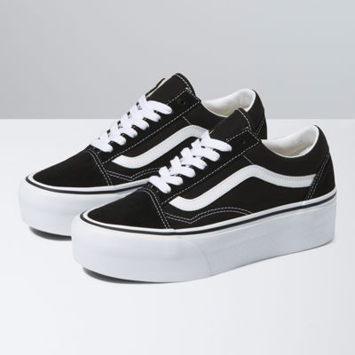 Vans Old Skool Stackform, Platforms Aesthetic, Old Skool Stackform, Tennis Vans, Old Skool Platform, Vans Old School, Platform Vans, Old School Vans, Vans Women