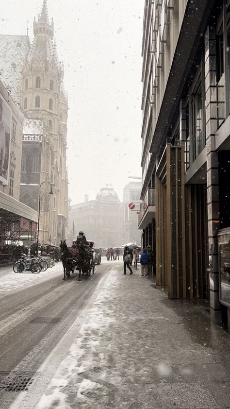 Rotenturmstrasse, 1th district of Vienna. #rotenturmstrasse #vienna #austria #streets #travel #city #gallery #streets #aesthetic #snowfall #streetphotography #cityscape #urban #citylife #placestotravel #placetovisit #wallpapercelular #wallpaper Vienna Aesthetic Wallpaper, Austria Wallpaper, Vienna Wallpaper, Vienna In Winter, Snowfall Wallpaper, Vienna Winter, Streets Aesthetic, Vienna City, Aesthetic Architecture