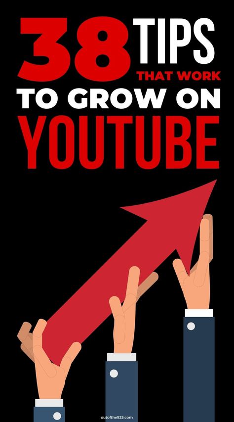 If you want to grow your YouTube channel, then these are the tips you're looking for. Learn the 38 best tips that actually work to grow on YouTube. Grow your YouTube channel, get more views on your videos and build an engaged audience using these proven YouTube Growth Tips. I would call them Youtube hacks, but these are far more powerful because they really work. Try them for yourself. Grow On Youtube, Youtube Growth, Youtube Marketing Strategy, Youtube Hacks, Youtube Tips, Youtube Business, Social Media Management Services, Youtube Success, Youtube Channel Ideas