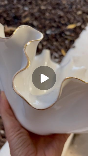 AG Ceramics on Instagram: "Applying gold luster on my flutter bowls. I like to use a Q-tip instead of a brush for more control. #goldluster #makersgonnamake #madeinaskutt #homedecor #interiordesign #interiors #gifts #wheelthrowing #handmade #handcrafted #potteryvideos #ceramica.blog #vessel #tabletop #ceramicschool #aardvarkclay #glaze #love_ceramic #potteryforall #pottery_lovers #ceramic_today #ceramicsmagazine #satisfyingvideos #zen #instapottery #potterylove #1000vases #ceramicsvideo #loveinpottery #the.ceramic.school" Gold Pottery, Gold On Ceramics, Gold Pottery Repair, Gold Lustre Pottery, Ceramics With Gold Luster, Love Ceramic, Wheel Throwing, Q Tip, Pottery Videos