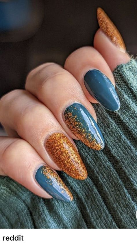 Teal Nails, Fall Gel Nails, Cute Nails For Fall, Her Nails, Thanksgiving Nails, Dipped Nails, Autumn Nails, Fall Nail Designs, Chic Nails