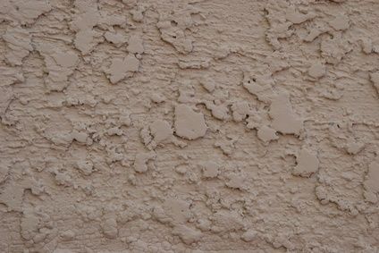 How do I Apply Stucco on Dense Glass Material? On a vase? Stucco Paint, Stucco Repair, Stucco Wall, Stucco Texture, Stucco Finishes, Concrete Block Walls, Cinder Block Walls, Stucco Homes, Concrete Block