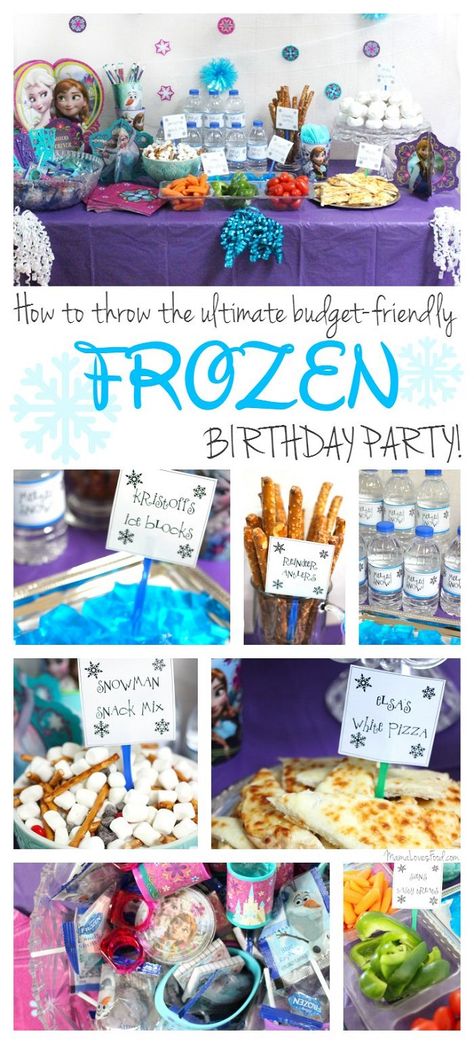 Frozen Birthday Party Food, Frozen Birthday Party Ideas, Frozen Birthday Party Decorations, Elsa Birthday Party, Frozen Bday Party, Disney Frozen Birthday Party, Food Games, Disney Frozen Birthday, Frozen Themed Birthday Party