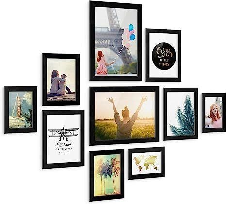 $14,99 Picture Frame Arrangements, Gallery Wall Template, Frame Arrangement, Beautiful Bedroom Colors, Picture Molding, Gallery Wall Layout, Framed Photo Collage, Create Picture, Collage Picture Frames