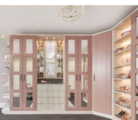 Pink Fitted Wardrobes, Fitted Wardrobe Design, Pink Bedroom Furniture, Fitted Wardrobe, Fitted Bedroom Furniture, Pink Wardrobe, Dream Closet Design, Fitted Bedrooms, Wardrobe Room