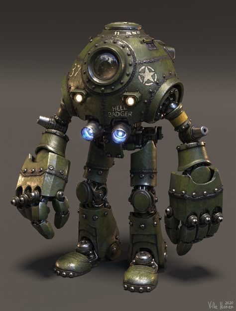 Scifi Mecha, Jake Parker, Mecha Design, Steampunk Artwork, Robot Cartoon, Robot Sculpture, Diesel Punk, Cool Robots, Arte Robot