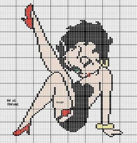 Betty Boop Betty Boop Pixel, Learning Crafts, Pixel Crochet, Graph Design, Plastic Canvas Patterns Free, Disney Cross Stitch, Beaded Cross Stitch, Pixel Art Pattern, Crochet Chart