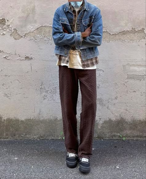 Brown Loafers Men, Brown Pants Men, Brown Pants Outfit, Guy Fits, Pants Outfit Men, Street Style Outfits Men, Mens Outfit Inspiration, Mens Fashion Streetwear, Stylish Mens Outfits