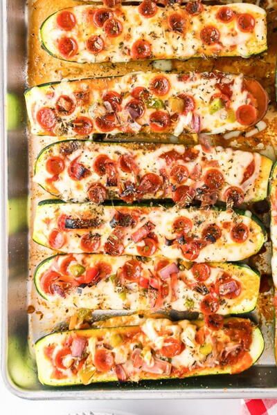 Zucchini Pizza Boats Boat Recipes, Zucchini Boat, Zucchini Pizza Boats, Copycat Drink Recipes, Pizza Boats, Zucchini Boat Recipes, Campbells Soup Recipes, Best Zucchini, Healthy Egg Recipes