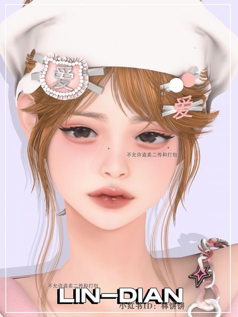 LIN-DIAN | creating TS4CC | Patreon Best Sims 4 Cc Makeup, Ts4 Cc Douyin Makeup, Sims 4 Cc Asian Makeup, Sims 4 Cc Cute Makeup, Sims 4 Cc Skin Asian, Aegyo Sal Sims 4 Cc, Sims 4 Douyin Makeup Cc, Sims 4 Douyin Makeup, Sims 4 Douyin