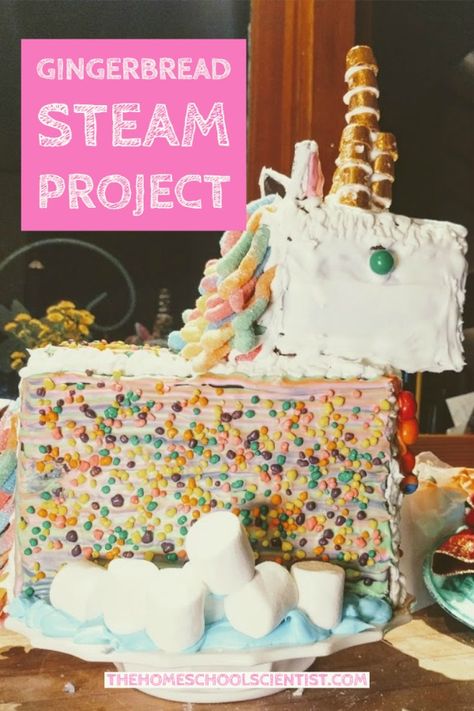 gingerbread STEAM project - Christmas STEAM - STEM activity  #STEAM #STEM Homeschool Science Projects, Idea Lab, Homeschool Science Experiments, Fun Stem Activities, Homeschool Science Curriculum, Homeschool Holidays, Steam Activity, Christmas Science, Teaching Stem