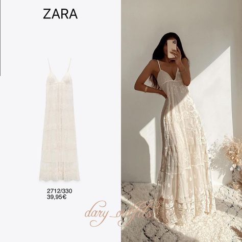 Dary Outfits on Instagram: “☁️☁️☁️ Anzeige/Ad . . . . . . . . #zara #zarastyle #zaraoutfit #zaraaddict #zaraaddiction #zaraaddicted #zarawoman #zaralovers…” Summer Fancy Outfits, Enfp Outfits, Boho Casual Wedding Dress, Casual Elopement Outfit, Boho Formal Dress, Winter Fashion Outfits Casual, Dress Zara, Zara Dress, Grad Dresses