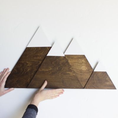 How to Make DIY Mountain Wall Art | CraftCuts.com Diy Mountain Wall Art, Diy Mountain Wall, Diy Mountain, Divan Cama, Arrow Wood Sign, Mountain Wood Art, Mountain Wood Wall Art, Home Decor Apartment, Diy Cabin