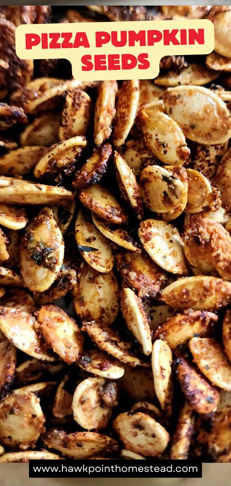 One of my favorite things about pumpkin carving and Fall is roasting the pumpkin seeds.  Enjoy these delicious crunchy pumpkin seeds with the wonderful pizza flavor. Pumpkin seeds are a healthy and satisfying snack that are so easy to make!  Making pumpkin seeds is a fun activity to do with kids! Especially trying different flavors. Plus you can put those pumpkin seeds left over after carving your fall pumpkins to great use! Roasted Pumpkin Seeds Flavors, Pumpkin Seeds Flavors, Roasted Pumpkin Seeds Air Fryer, Pumpkin Seeds Recipe Roasted, Making Pumpkin Seeds, Cooking Hot Dogs, Seasoned Pumpkin Seeds, Flavored Pumpkin Seeds, Roasted Pumpkin Seeds Recipe