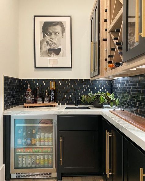 Basement Refrigerator, Drink Refrigerator, Drink Fridge, Under Counter Fridge, Beverage Fridge, Interiors Dream, Kitchen Reno, Wine Fridge, Clever Design