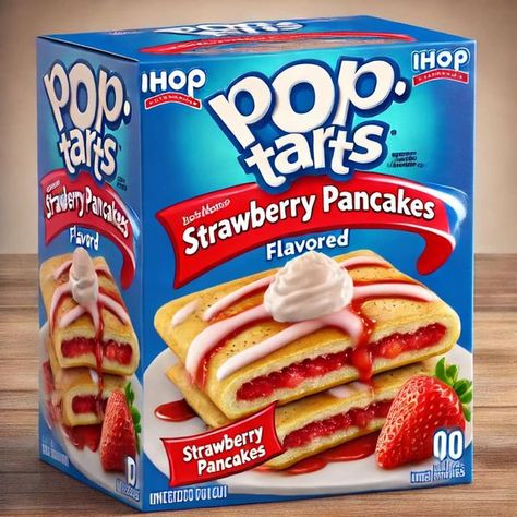 Strawberry Pancake, Flavored Pancakes, Strawberry Pancakes, Toaster Pastry, Pop Tart, Pop Tarts, Tart, Pancakes, Pastry