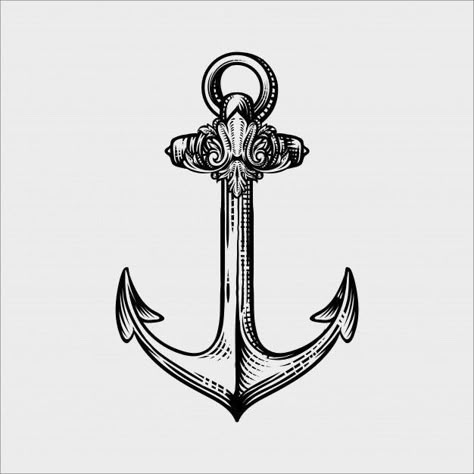 Pirate Anchor Tattoo, Vintage Anchor Tattoo, Vintage Nautical Tattoo, Anchor Heart Tattoo, Anchor Sketch, Anchor Drawing, Traditional Anchor Tattoo, Anchor Drawings, Anchor Art