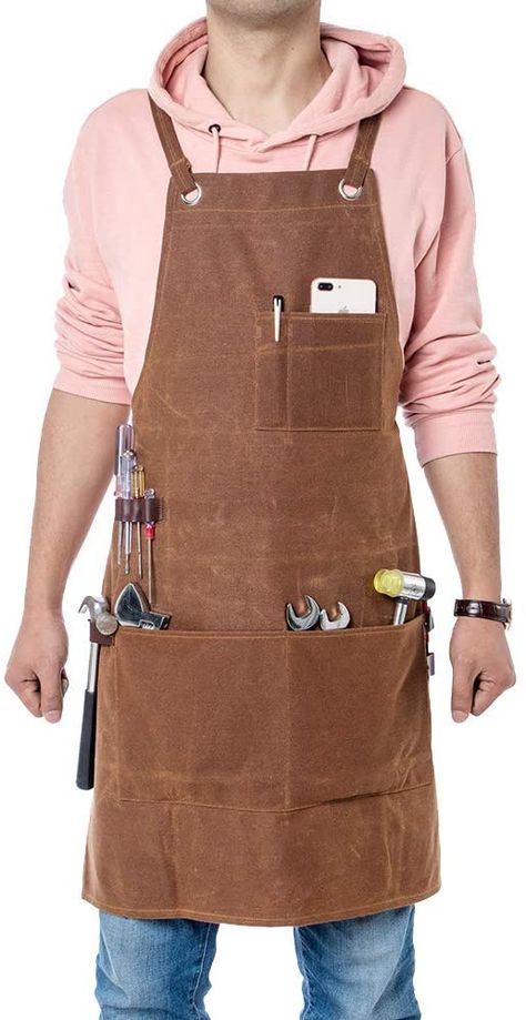 Garage Apron, Welding Apron, Woodworking Apron, Apron For Men, Tool Apron, Craft Workshop, Workshop Garage, Work Apron, Shop Apron