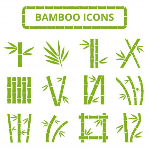 Zen Plants, Bamboo Illustration, Red Panda Cartoon, Bamboo Drawing, Graphic Design Cv, Cute Panda Cartoon, Stick Drawings, Bamboo Stalks, Fruit Vector