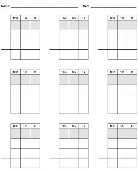 NWEdible Math Problem Grid Paper - 100s Thumbnail Math Grid, Teaching Subtraction, Math Expressions, Coordinate Graphing, Eureka Math, Math Problem, Math Intervention, Math Practice, Learning Worksheets