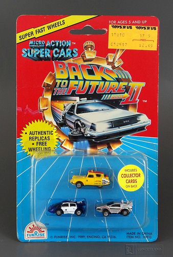 Back To The Future 2 - DELOREAN DMC-12 TIME MACHINE plus Two Other Future Cars MICRO ACTION SUPER CARS Mint On Card by Funrise | Flickr - Photo Sharing! Micro Machines Toys, Ghostbusters Car, Retro Things, Delorean Time Machine, Toys In The Attic, Old School Toys, Toy Machine, Micro Machines, Future Cars