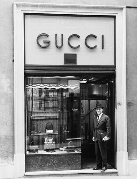 Gucci Museo in Florence: Celebrating the Brand’s History (Photos) 1900s Dress, Gucci Store, Black And White Picture Wall, Guccio Gucci, Vintage Italy, History Photos, Photo Vintage, Black And White Aesthetic, History Lessons