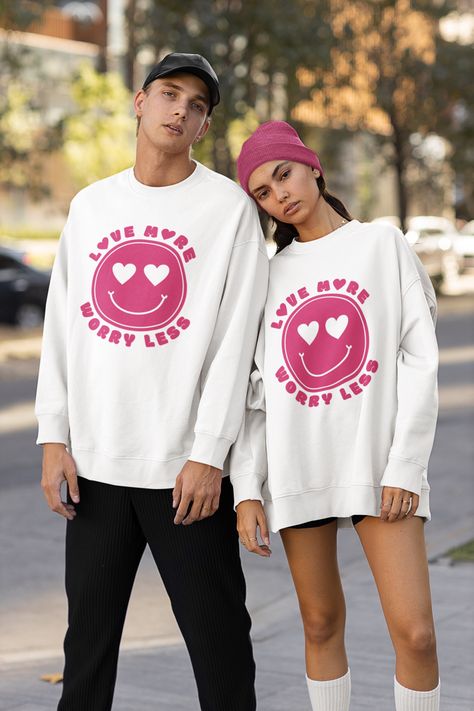 Valentines Day Couple Outfits, Day Outfits Casual, Valentines Day Outfits Casual, Etsy Sweatshirts, Couples Valentines Day, Ltk Outfits, Valentines Day Outfits, Valentines Day Sweatshirt, Love Sweater