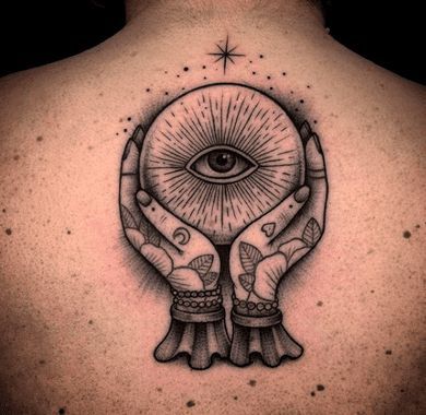 Ephemeral Tattoo, Third Eye Tattoos, Dragons Tattoo, Tattoo Zeichnungen, Inspiration Tattoos, Magic Ball, Tattoo Women, Spiritual Tattoos, Seeing Eye