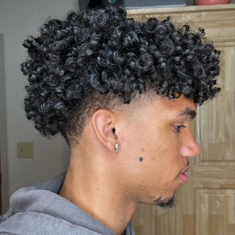 @rhi__o took this men's tapered haircut to new heights with defined, bouncy curls—

"a curly cut and style with the new @aveda be curly advanced curl perfecting primer and coil definer gel. check out that curl definition!! 🔥🙌🏼 curly cuts and styles with incredible products that are made with only the best plant-based ingredients and completely environmentally friendly" #BeCurly #MensHair #MensHairstyles #CurlyHair Curly Cuts, Men's Curly Hairstyles, Aveda Be Curly, Curly Cut, Curl Definition, Tapered Haircut, Hairstyle Inspo, Men's Hairstyles, Bouncy Curls