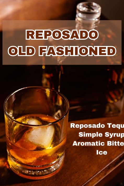 A Reposado Old Fashioned garnished with an orange peel and served over a large ice cube. Tequila Old Fashioned Recipe, Tequila Old Fashioned, Tequila 1800, Wine Punch, Hot Buttered Rum, Reposado Tequila, Christmas Punch, Rum Punch, Tequila Cocktails