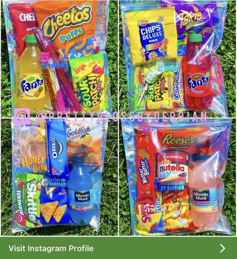 Snacks To Sell At School Treats, Selling Snacks Ideas, Ziploc Snack Bag Ideas, Cheer Game Day Snacks, Small Business Snack Ideas, Candy Sale Ideas, Snack Selling At School, Stuff To Put In Goodie Bags, Snack Ideas To Sell At School