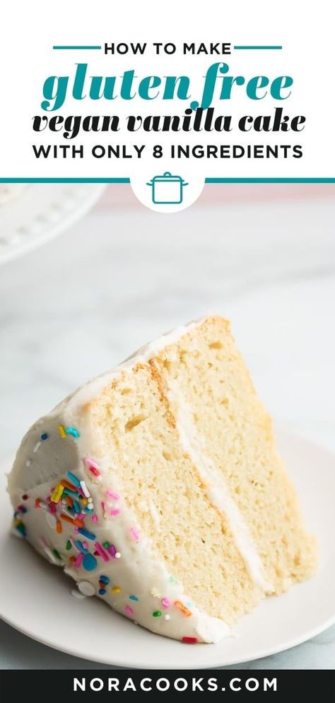 Gluten Free Vanilla Cake Recipe, Gluten Free Dairy Free Cake, Dairy Free Vanilla Cake, Dairy Free Cake Recipe, Vanilla Layer Cake, Vegan Gluten Free Cake, Gluten Free Birthday Cake, Butternut Bakery, Vegan Vanilla Cake