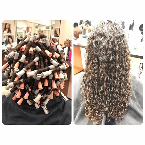 perfect piggyback perm wrap and results Piggyback Perm Before And After, Curly Perm Before And After, Piggyback Perm, Perm Before And After, Spiral Perms, Long Hair Perm, Spiral Perm, Piggy Back, Change Hair